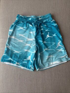 Jordan Blue White Tie-Dye Mesh Shorts